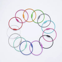 Colorful Painted Steel Wire Keychain Rings for DIY Jewelry and Craft Projects