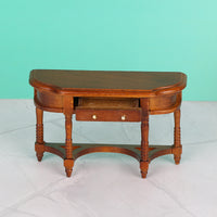 1:12 Dollhouse Miniature European Retro Half-Moon Console Table for OB11 Micro Scene