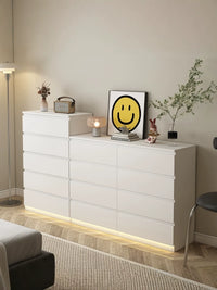 Solid Wood Chest of Drawers Bedroom End Cabinet Storage Modern Minimalist Drawer Cabinet Living Room Sideboard