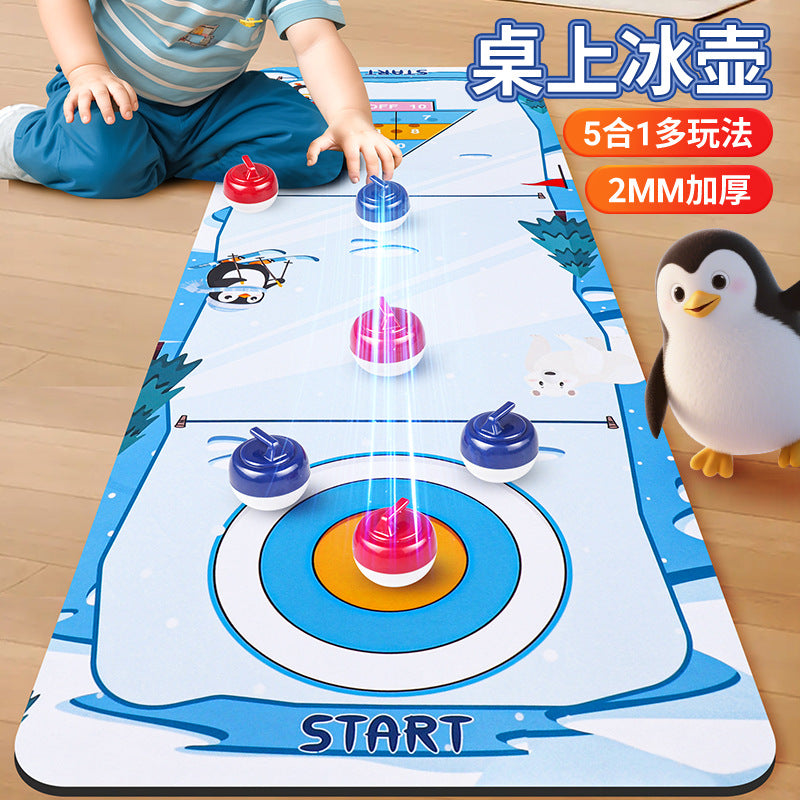 Fun Home Desktop Curling Indoor Parent-Child Interactive Children's Ice Hockey Tabletop Game Toy