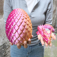 3D Printed Articulated Dragon with Egg Toy Set