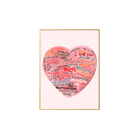 Nordic Style Heart Letter Art Print Wall Decor for Bedroom