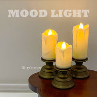 LED Flameless Candle Lamp Retro European Style Table Decor