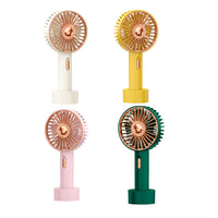 Portable USB Rechargeable Mini Handheld Fan with LED Light for Office Dorm Travel