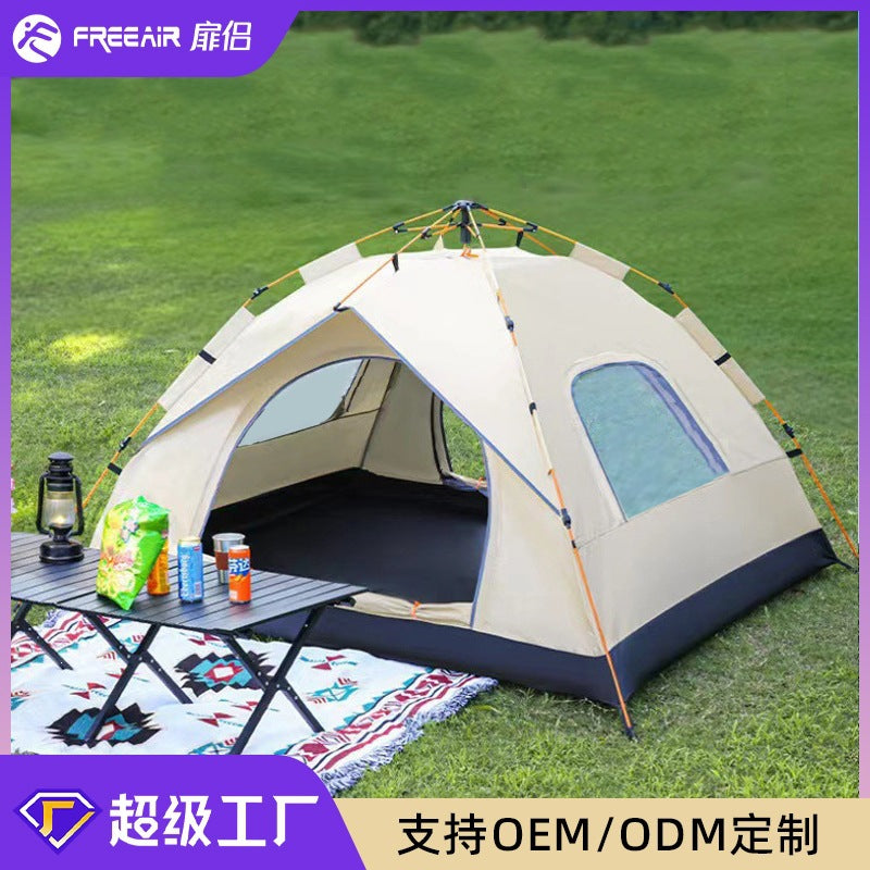 Automatic Pop-Up Camping Tent for 1-4 People, UV Protection, Rainproof, Insect-Proof, Quick Setup Outdoor Shelter