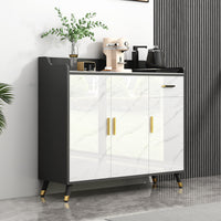 Modern Minimalist Sideboard Cabinet Rock Slab Dining Cabinet Kitchen Storage Rack Living Room Bar Tea Cabinet