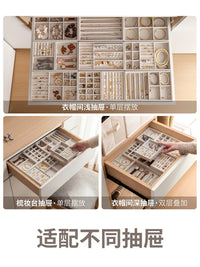 Large Capacity Jewelry Organizer Tray for Earrings, Rings, Necklaces, and Bracelets