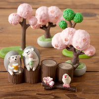 Japanese Style Cherry Blossom Tree Miniature Dollhouse Decor Resin Ornament