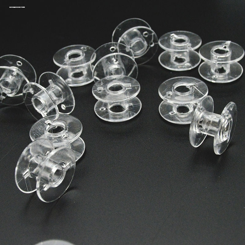Household Electric Multifunctional Sewing Machine Thickened Bobbin Transparent Plastic Bobbins Universal Bottom Thread Spools