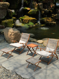 Folding Rattan Lounge Chair with Adjustable Backrest for Outdoor Patio Garden Balcony