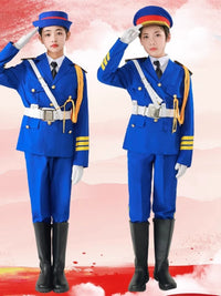 Kids' Honor Guard Military Band Performance Costume Set