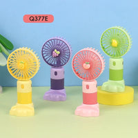 Daisy Handheld USB Rechargeable Mini Portable Fan with Phone Holder