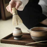 Ceramic Matcha Bowl and Whisk Set for Traditional Japanese Tea Ceremony