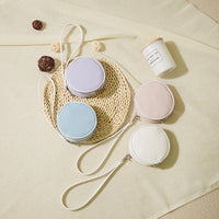Mini Round PU Coin Purse with Custom Print Option, Portable Earphone & Cosmetic Storage Bag