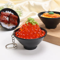 Realistic Japanese Food Bowl Keychain / Model - Sushi, Beef, Eel Rice