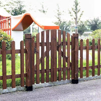 Wooden Garden Fence Gate, Anti-Corrosion Outdoor Yard Gate, Expandable Vegetable Garden Barrier