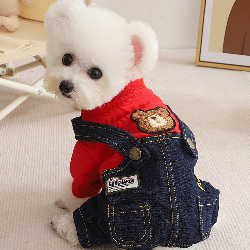Teddy Dog Winter Jumpsuit for Small Puppies, Schnauzer, Bichon, Pomeranian