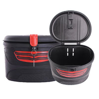 Electric Bicycle Basket with Lock and Lid, Dustproof Plastic Front Basket for Bikes
