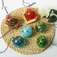 Crystal Hanging Wind Chime Bird Feeder Christmas Tree Ornament Outdoor Hollow Ball