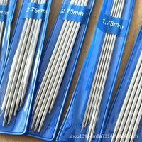 15CM Double Pointed Knitting Needles for Socks, Dolls, Baby Shoes - Hollow Stainless Steel Sweater Needles