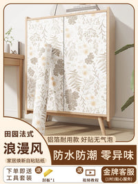 Self-Adhesive French Vintage Style Furniture Film for Cabinet and Wardrobe Renovation, Waterproof and Moisture-Proof