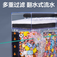 Dual-Layer Wet/Dry Separation Aquarium Filter Box for Fish and Turtles, Wall-Mounted Water Circulation Drip Filter