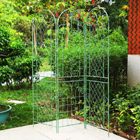 Distressed Iron Garden Trellis for Climbing Plants, Roses, and Clematis