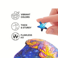 Butterfly Shaped Wooden Jigsaw Puzzle for Adults, High Difficulty Brain Teaser Toy
