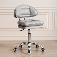 Adjustable Swivel Bar Stool with Backrest for Home Office & Vanity