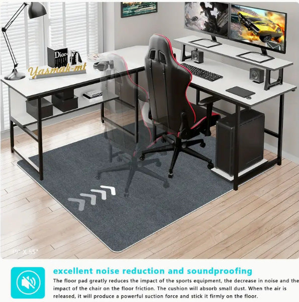 Office Chair Mat for Hardwood Floors and Carpet, Non-Slip Self-Adhesive Floor Protector