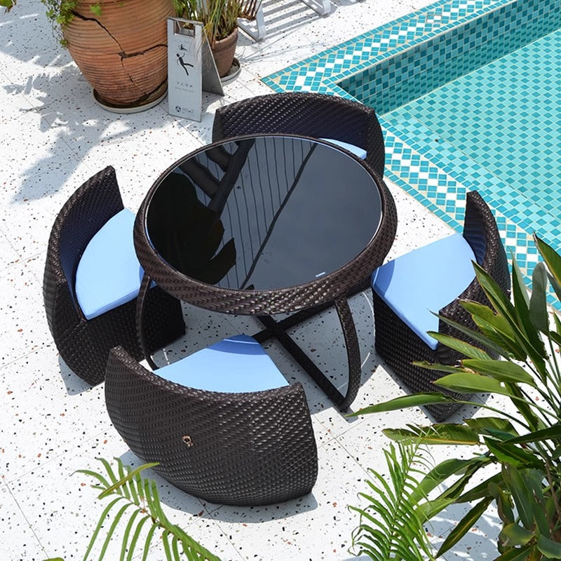 Outdoor Patio Furniture Set, Wicker Rattan Conversation Set for Garden, Balcony, Backyard, Porch, Weather Resistant