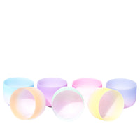 7-Color Crystal Singing Bowl Set for Meditation, Sound Therapy, and Yoga with Mallet