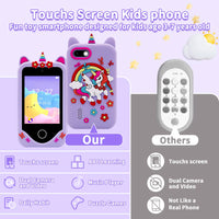Kids' Dual Camera Touchscreen Smartphone Toy - Unicorn Educational Game Console with Camera for Christmas