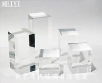 Acrylic Display Riser Clear Square Pedestal for Jewelry and Collectibles