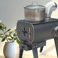 Smokeless Wood Burning Stove for Heating and Cooking - Rural Home Firewood Cooker