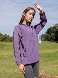 Unisex UV Protection Sun Hoodie with Detachable Brim for Outdoor Activities