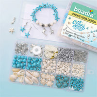 Summer Ocean Theme Polymer Clay Beads Kit for DIY Jewelry Making