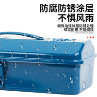 Heavy-Duty Metal Tool Box Industrial Grade Storage Organizer for Home and Auto Repair