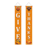 Thanksgiving Harvest Festival Porch Sign Banner for Indoor Outdoor Decoration