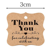 100-Pack Thank You Gift Tags with Jute Twine for DIY Crafts and Holiday Decoration