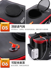 Thickened Multi-functional Fishing Bucket Live Fish Box Foldable Water Bucket Fishing Box Fish Guard Bucket