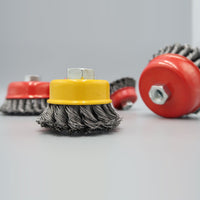 Wire Brush Wheel Set for Drill, Rust Removal and Polishing, Abrasive Brushes with Shank