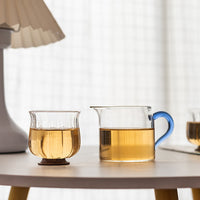 Thickened Heat-Resistant Glass Gongdao Bei Tea Pitcher with Handle, 280ml