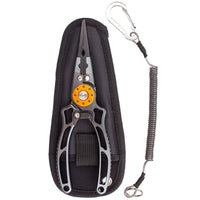 Aluminum Fishing Pliers with Lock, Line Cutter, Hook Remover, Split Ring Pliers for Outdoor Fishing