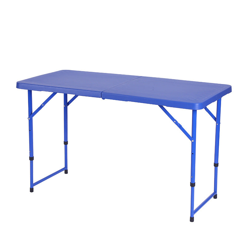 Portable Height-Adjustable Folding Camping Table with Telescopic Legs, 120cm