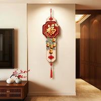 Chinese New Year Gourd Wall Hanging Decoration with Fu Character for Living Room TV Background