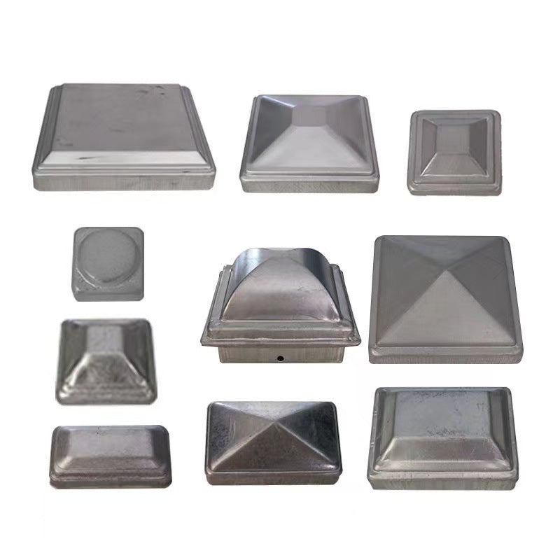 Galvanized Iron Fence Post Caps for Square Tubes