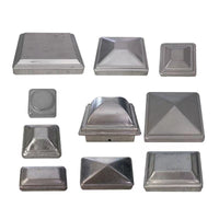 Galvanized Iron Fence Post Caps for Square Tubes