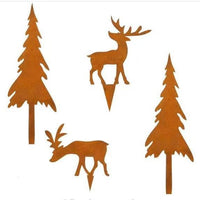 Rustic Metal Garden Stakes Outdoor Decor for Easter & Christmas