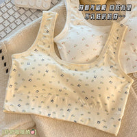 Girls' Cotton Wireless Training Bra with Fixed Cups